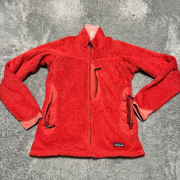 Patagonia R2 Jacket Regulator Fleece Womens Medium Red **flaws - Picture 1 of 9